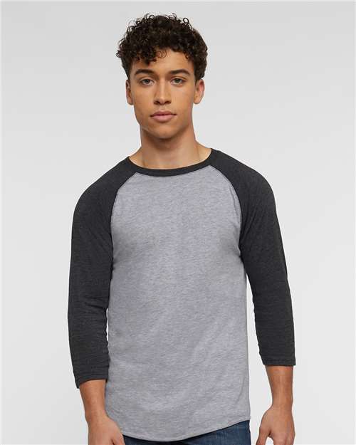 LAT Unisex Baseball Fine Jersey Three-Quarter Sleeve Tee 6930