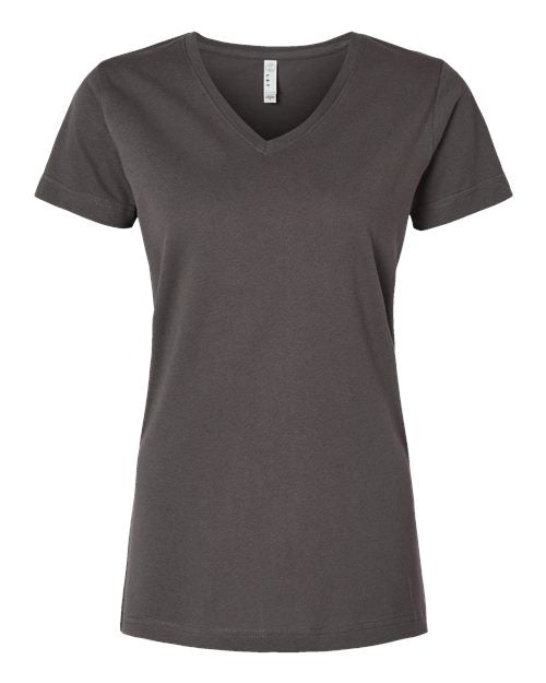 LAT Women's Fine Jersey V-Neck Tee 3507