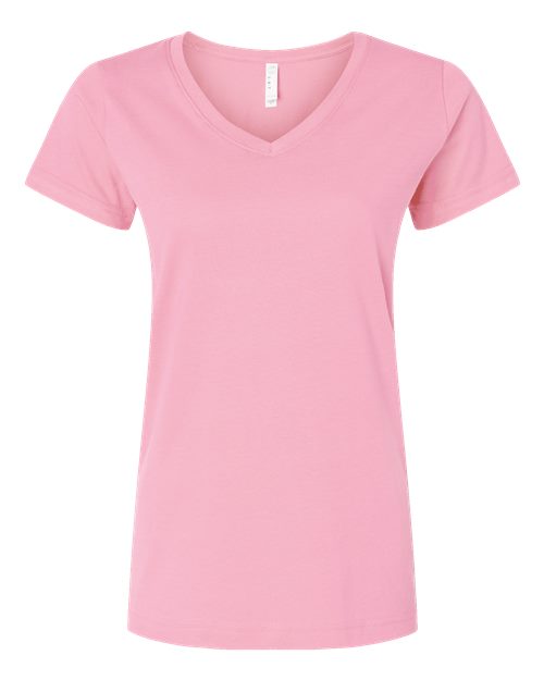 LAT Women's Fine Jersey V-Neck Tee 3507