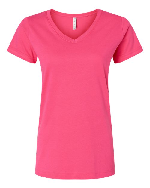 LAT Women's Fine Jersey V-Neck Tee 3507