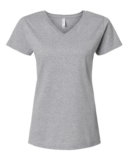 LAT Women's Fine Jersey V-Neck Tee 3507