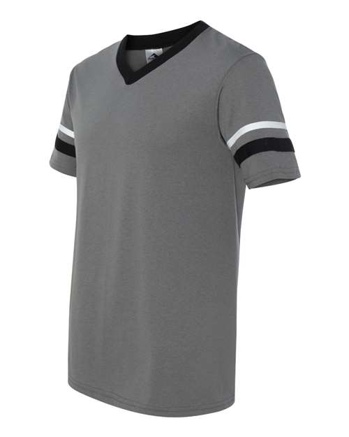 Augusta Sportswear V-Neck Jersey with Striped Sleeves 360
