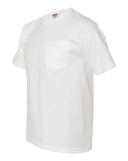 Bayside Unisex USA-Made Midweight Pocket T-Shirt 5070