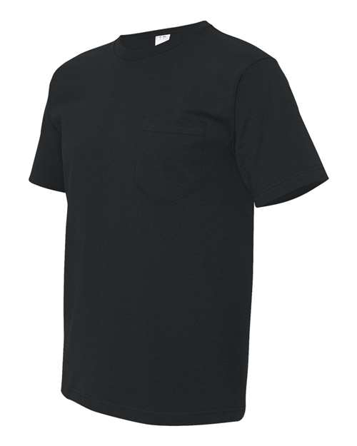 Bayside Unisex USA-Made Midweight Pocket T-Shirt 5070