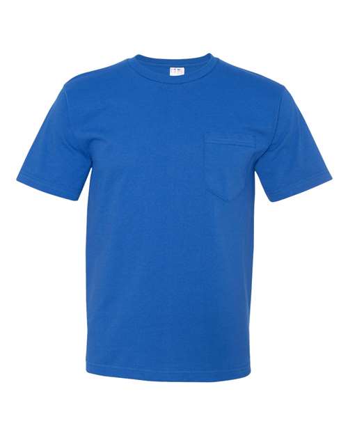 Bayside Unisex USA-Made Midweight Pocket T-Shirt 5070