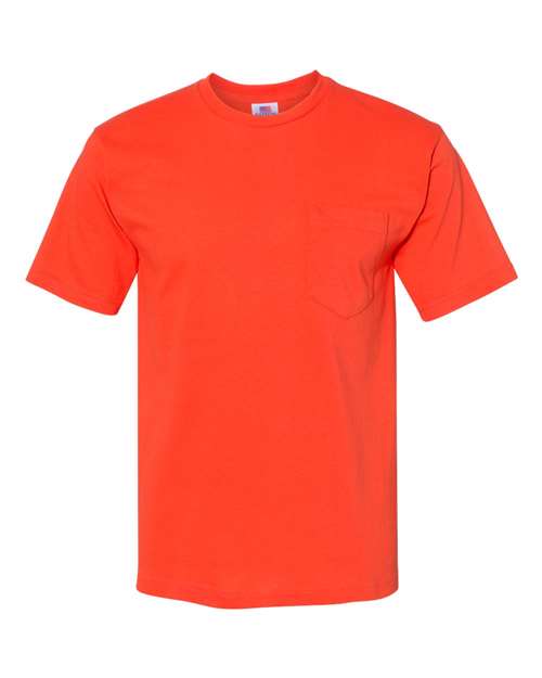 Bayside Unisex USA-Made Midweight Pocket T-Shirt 5070