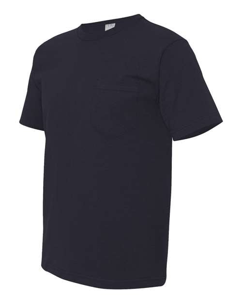 Bayside Unisex USA-Made Midweight Pocket T-Shirt 5070