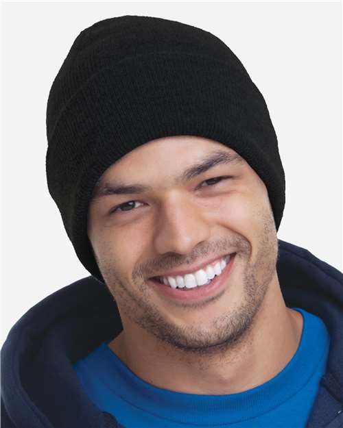 Bayside USA-Made 12'' Knit Cuffed Beanie 3825