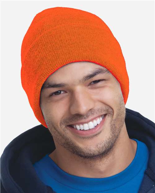 Bayside USA-Made 12'' Knit Cuffed Beanie 3825