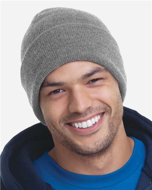 Bayside USA-Made 12'' Knit Cuffed Beanie 3825
