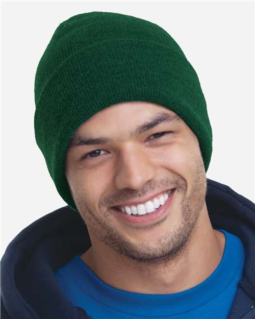 Bayside USA-Made 12'' Knit Cuffed Beanie 3825