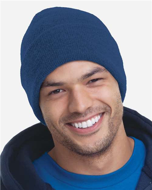 Bayside USA-Made 12'' Knit Cuffed Beanie 3825