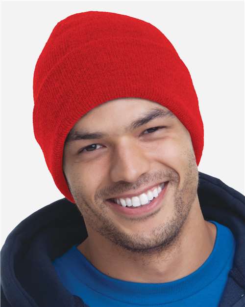 Bayside USA-Made 12'' Knit Cuffed Beanie 3825