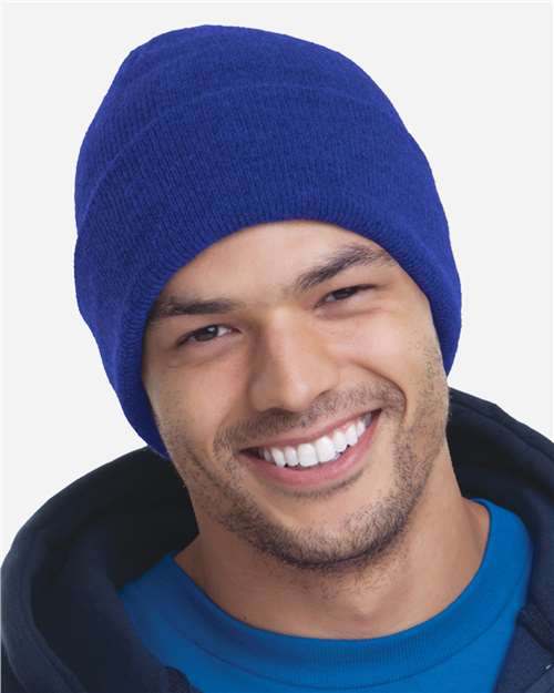 Bayside USA-Made 12'' Knit Cuffed Beanie 3825