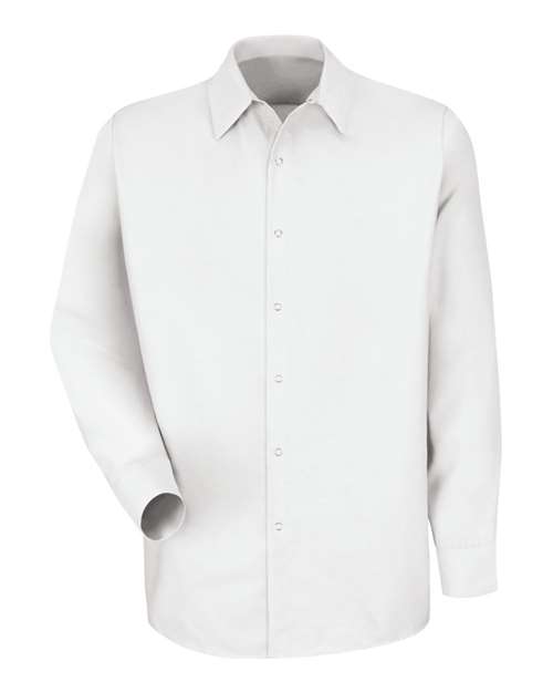 Red Kap Men's Specialized Pocketless Poplin Long Sleeve Work Shirt SP16