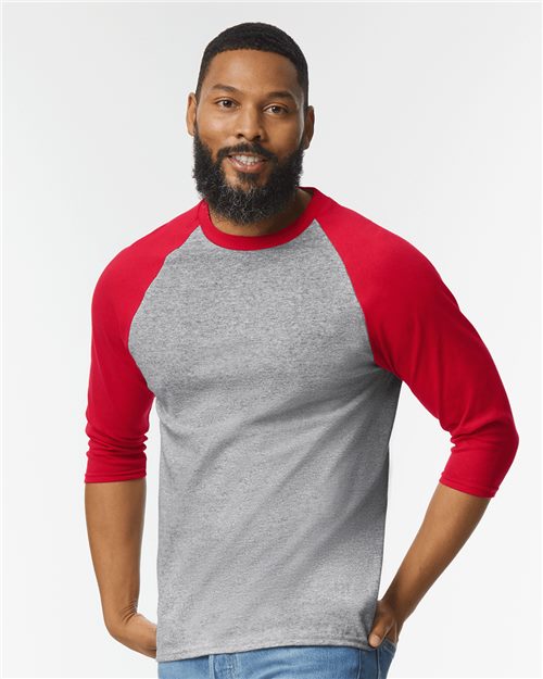 Gildan Unisex Heavy Cotton™ Raglan Three-Quarter Sleeve T-Shirt 5700