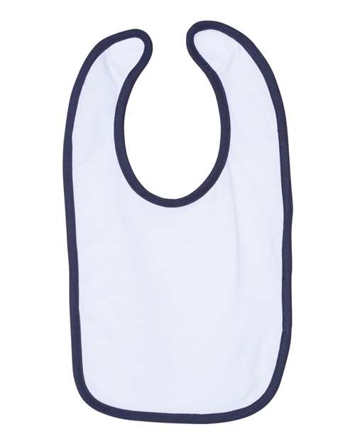 Rabbit Skins Infant Contrast Trim Premium Jersey Bib 1004