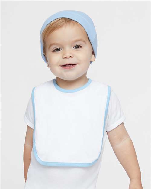 Rabbit Skins Infant Contrast Trim Premium Jersey Bib 1004