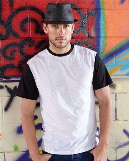 SubliVie Men's Blackout Polyester Sublimation Tee 1902