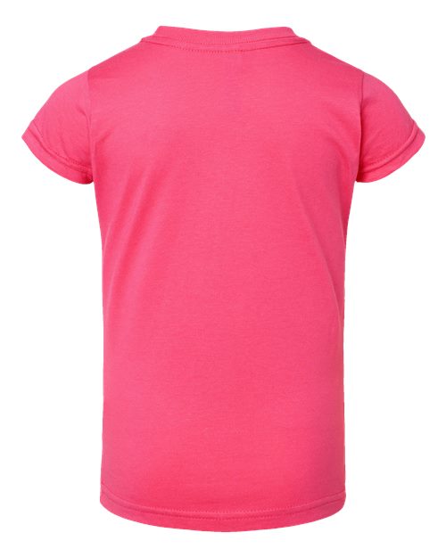 Rabbit Skins Toddler Girls Fine Jersey Tee 3316