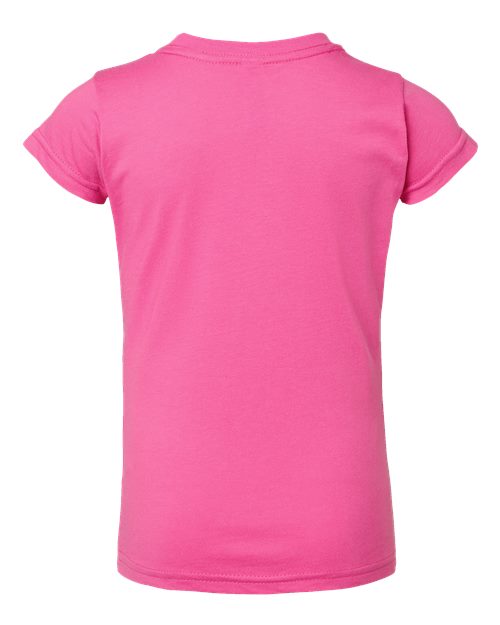 Rabbit Skins Toddler Girls Fine Jersey Tee 3316