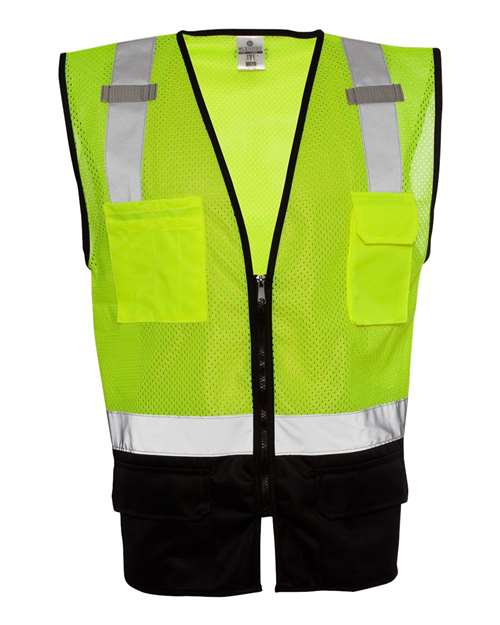 Kishigo Unisex Black Bottom Mesh Class 2 Vest 1509
