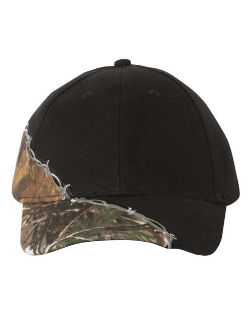 Kati Licensed Camo with Barbed Wire Embroidery Cap LC4BW