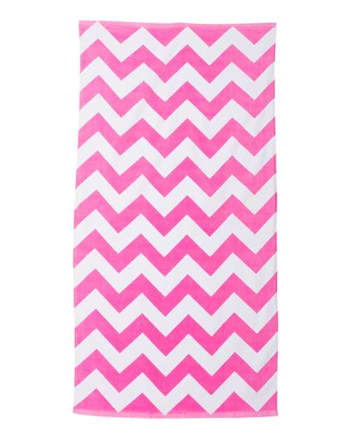 Carmel Towel Company Chevron Velour Beach Towel C3060X