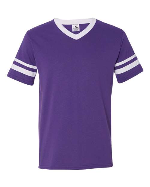Augusta Sportswear V-Neck Jersey with Striped Sleeves 360
