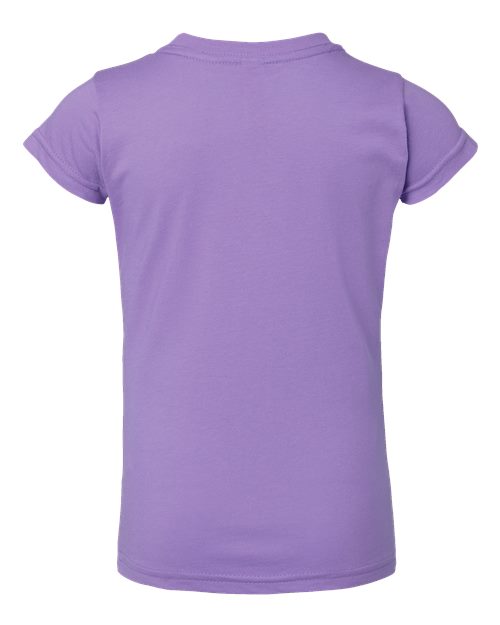 Rabbit Skins Toddler Girls Fine Jersey Tee 3316