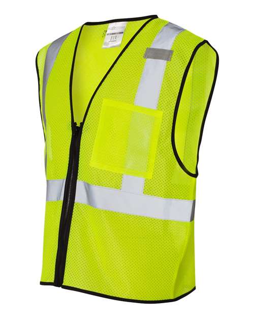 Kishigo Unisex Single Pocket Zipper Mesh Class 2 Vest 1519-1520