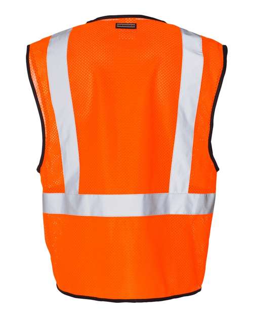 Kishigo Unisex Single Pocket Zipper Mesh Class 2 Vest 1519-1520