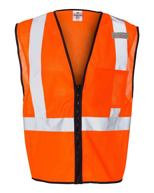 Kishigo Unisex Single Pocket Zipper Mesh Class 2 Vest 1519-1520