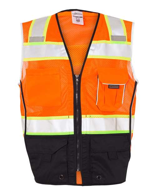 Kishigo Unisex Premium Black Series® Black Bottom Class 2 Vest 1515-1516