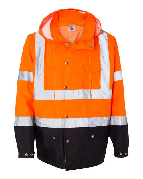 Kishigo Unisex Storm Cover Waterproof Rain Jacket RWJ102-103