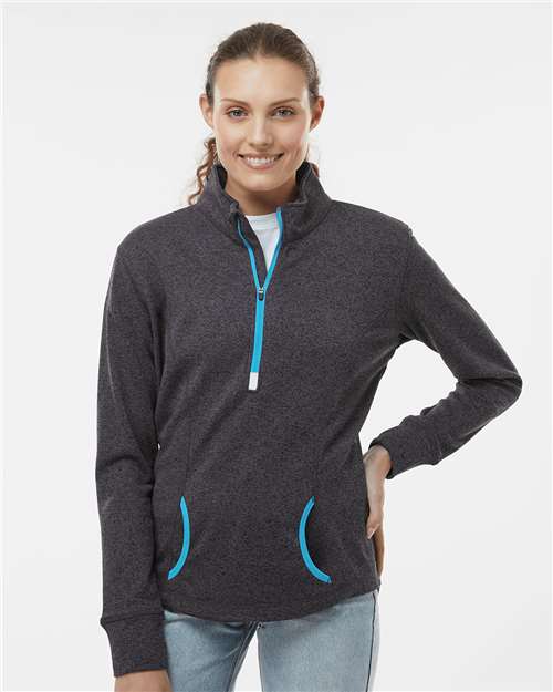 J. America Women's Cosmic Fleece Quarter-Zip Pullover 8617