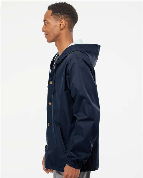 Independent Trading Co. Men's Water-Resistant Hooded Windbreaker EXP95NB