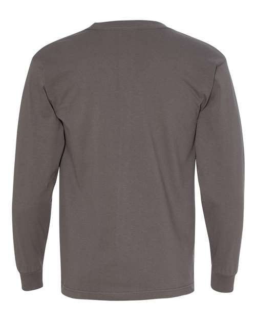 Bayside Unisex USA-Made Long Sleeve Pocket T-Shirt 8100