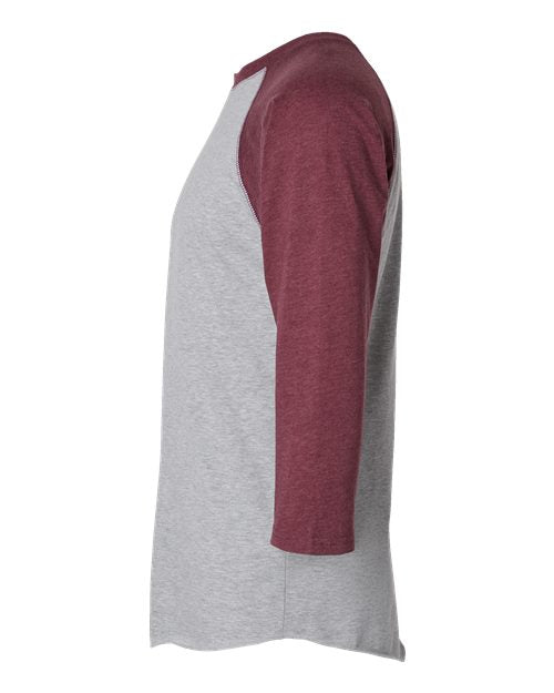 LAT Unisex Baseball Fine Jersey Three-Quarter Sleeve Tee 6930