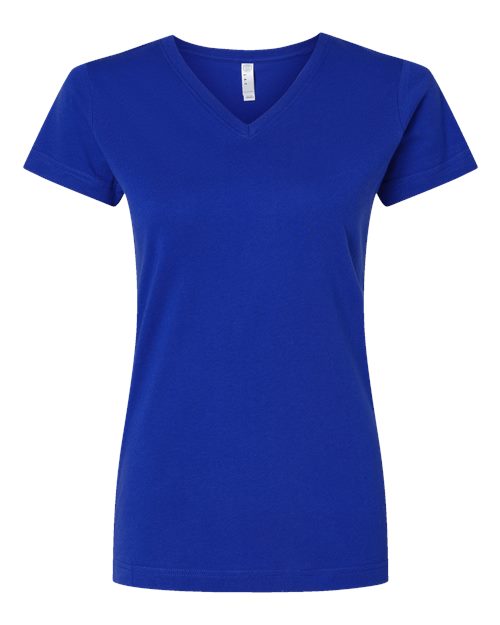 LAT Women's Fine Jersey V-Neck Tee 3507