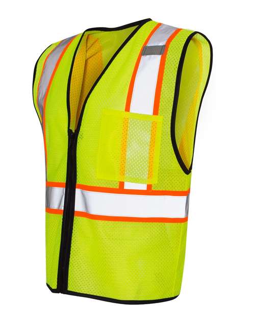 Kishigo Unisex Economy Contrasting Vest with Zippered Front 1527-1528