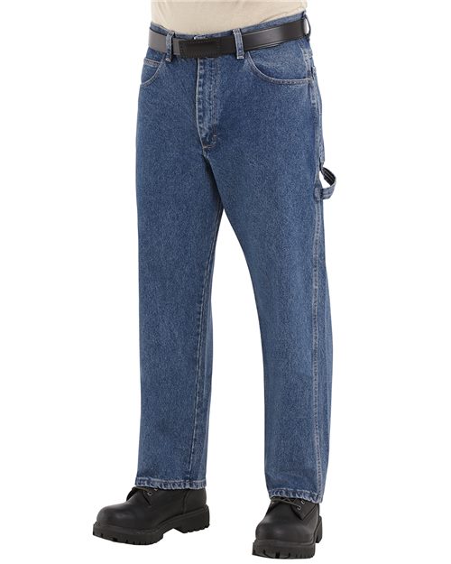 Bulwark Men's Flame Resistant Pre-Washed Denim Dungaree PEJ8