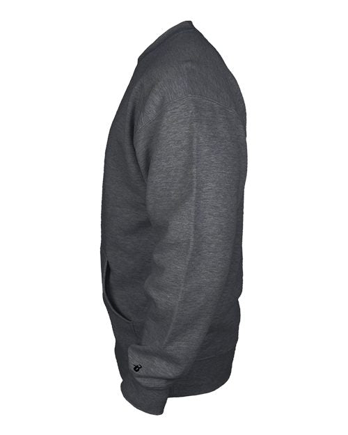 Badger Unisex Pocket Crewneck Sweatshirt 1252