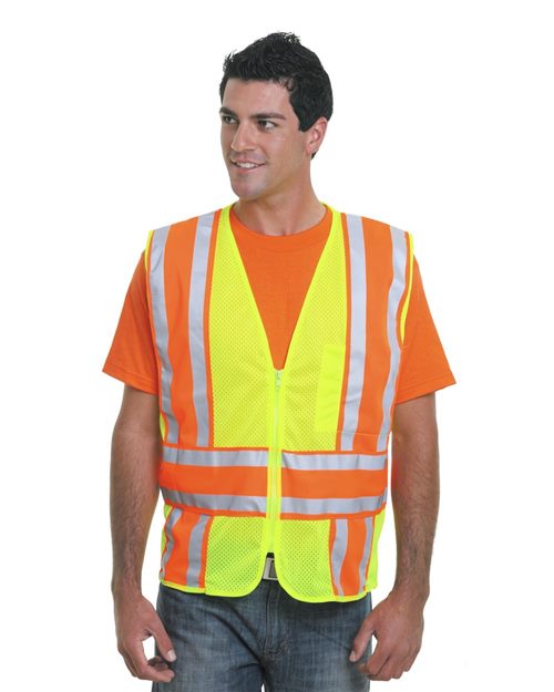 Bayside Unisex USA-Made ANSI Safety Mesh Vest 3787