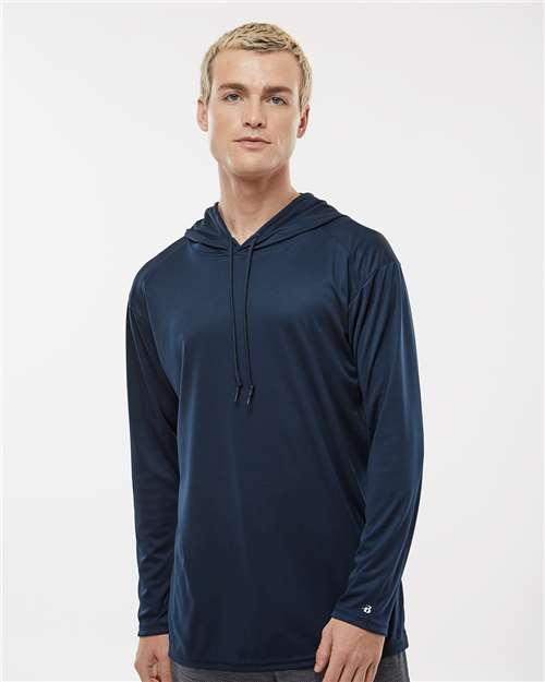 Badger Unisex B-Core Hooded Long Sleeve T-Shirt 4105