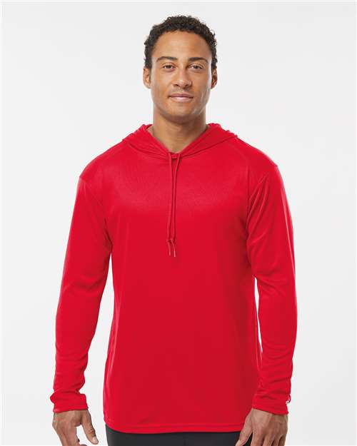 Badger Unisex B-Core Hooded Long Sleeve T-Shirt 4105