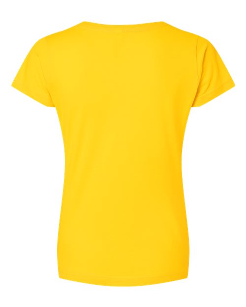 LAT Women's Fine Jersey V-Neck Tee 3507