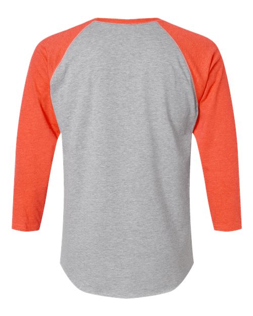 LAT Unisex Baseball Fine Jersey Three-Quarter Sleeve Tee 6930