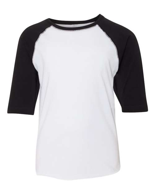 LAT Youth Baseball Fine Jersey Three-Quarter Sleeve Tee 6130
