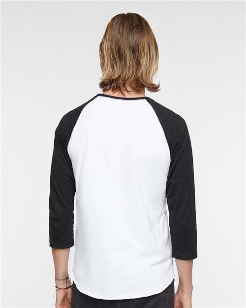 LAT Unisex Baseball Fine Jersey Three-Quarter Sleeve Tee 6930